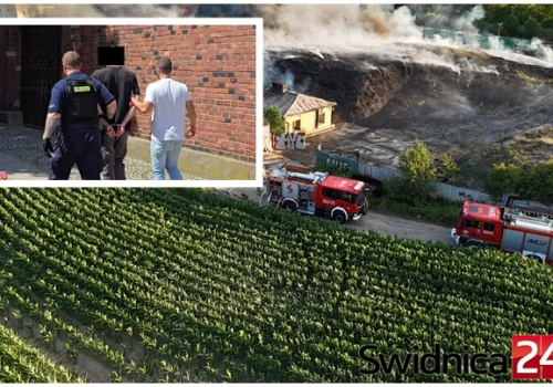 Podejrzany o podpalenie składowiska w Strzegomiu zatrzymany i aresztowany