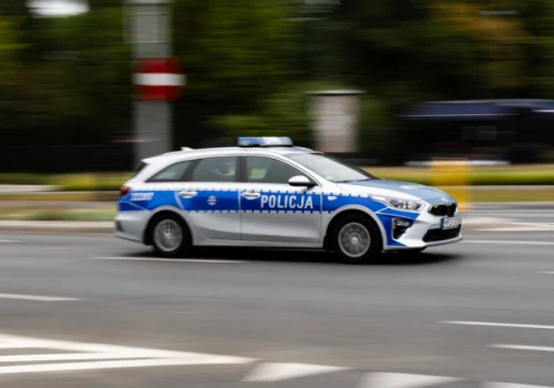 Pościg jak z filmu. Kierowca ciężarówki staranował radiowóz i uciekł do lasu