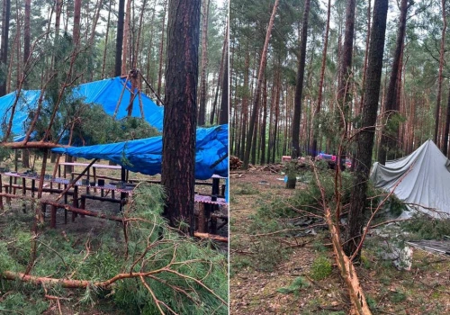 Gwałtowne burze nad Wielkopolską. Ewakuowano obóz harcerski