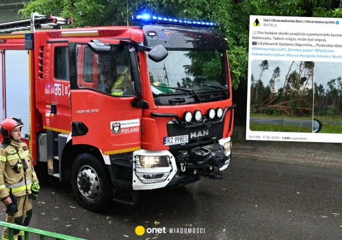Burze z gradem nad Polską. Połamane drzewa, ewakuacja obozu harcerskiego