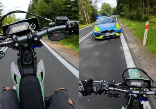 Na jednym kole wjechał wprost na policjantów. W kilka sekund stracił prawko i 1500zł. W zamian dostał 10 pkt karnych