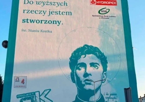 W Złotowie powstał największy w Polsce mural świętego Stanisława Kostki