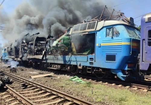 Rosjanie uderzyli w pociąg na Zaporożu. Wiadomo, co z pasażerami
