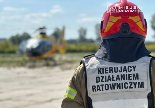 Nastolatka przewróciła się na hulajnodze elektrycznej. Na miejsce przyleciał śmigłowiec LPR