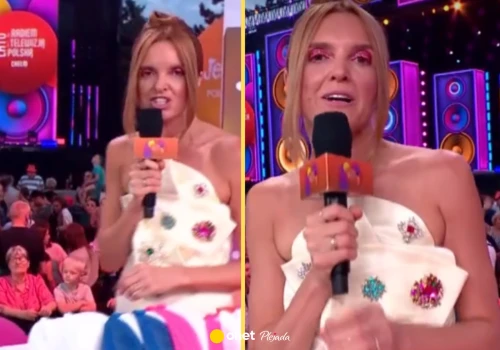 Wpadka prowadzącej na koncercie w TVP. 