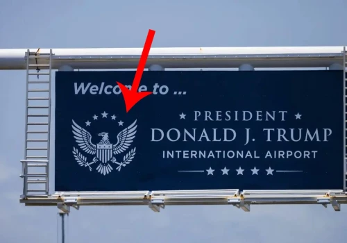 Logo lotniska Trumpa ma problem. Im dłużej patrzysz, tym jest gorzej