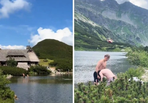 Holendrzy kąpali się w Dolinie Pięciu Stawów. Nagranie wywołało burzę