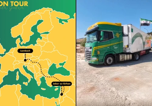 Austriacki DAF XG+ na granicy Syrii i Jordanii – Gartner wrócił na swoje dawne trasy