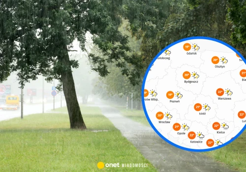 Mokra pogoda nie odpuszcza. Tu w poniedziałek popada najmocniej