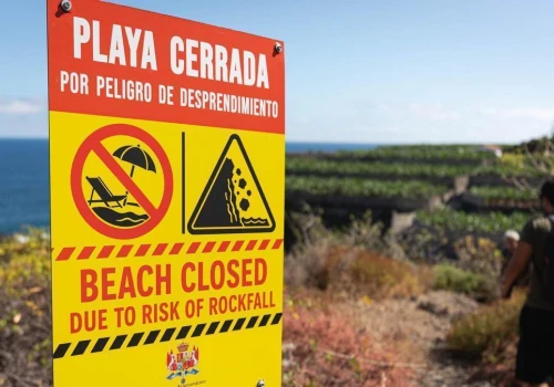Siedem plaż na Teneryfie zamkniętych z powodu osuwisk