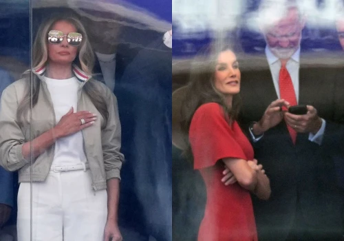 Melania Trump na trybunach podczas Mundialu. Jednak to królowa Letizia skradła show