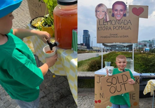 Szymonek sprzedawał w centrum lemoniadę, by świętować 