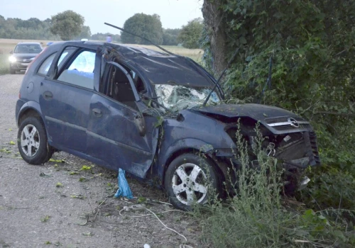 15-latek stracił panowanie i uderzył w drzewo. Ranny kierowca oraz 17-latek. Policjanci zastali na miejscu kolejnego 15‑latka, który miał filmować przejazd swojego kolegi