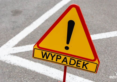 Wpadek drogowy między Kamieniem Pomorskim a Mokrawicą