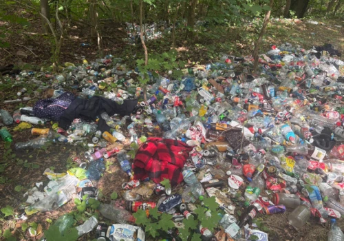 Sterta śmieci przy stacji Łódź Marysin. Mieszkańcy nie kryją oburzenia