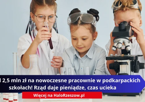 Ponad 2,5 mln zł na nowoczesne pracownie w podkarpackich szkołach! Rząd daje pieniądze, czas ucieka