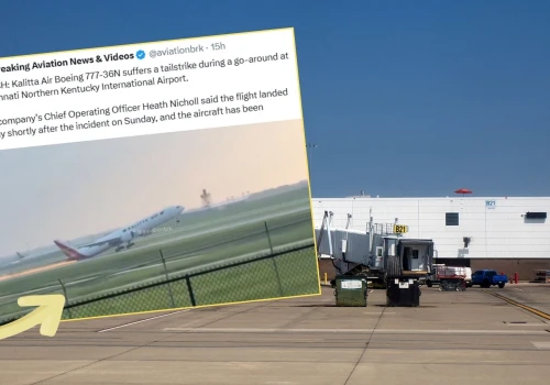 Groźne zdarzenie na lotnisku w Cincinnati. Boeing 777 uderzył ogonem o ziemię