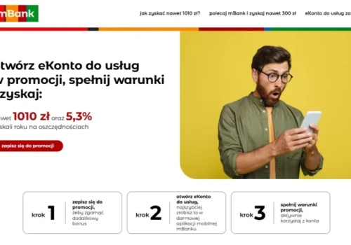 Promocja mBank – 1010 zł i 5,3% na koncie