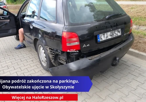 Pijana podróż zakończona na parkingu. Obywatelskie ujęcie w Skołyszynie