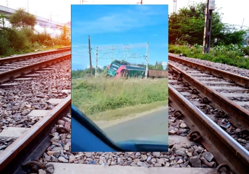 Lokomotywa wypadła z torów