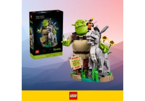 Promocja na zestaw LEGO ICONS w Media Expert. Shrek, Osioł i Kot w Butach za 389,99 zł!
