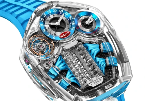 Dusza hypercara w szafirowej klatce! Jacob & Co. Bugatti Tourbillon Sapphire Crystal