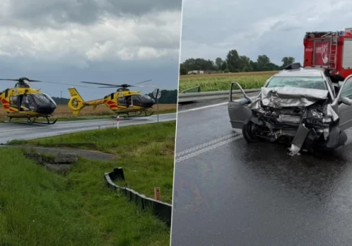 Koszmarny wypadek! Dwie osoby zginęły w zderzeniu ciężarówki z osobówką