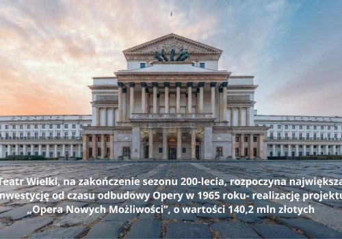 „Opera Nowych Możliwości’’- największa inwestycja od czasu odbudowy Teatru Wielkiego