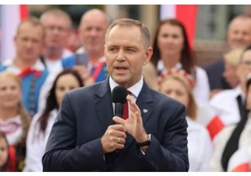 Zapytali Nawrockiego o sytuację w PiS. Krótki komentarz