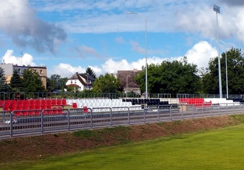 Nowe trybuny na stadionie w Dobrej w powiecie łobeskim