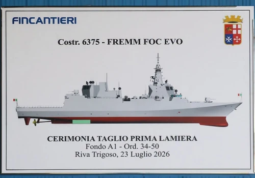 Rozpoczęła się budowa drugiej fregaty FREMM EVO dla Marina Militare
