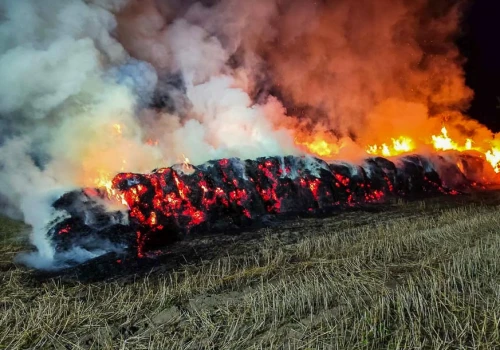 Spłonął stóg w Gminie Zagórów