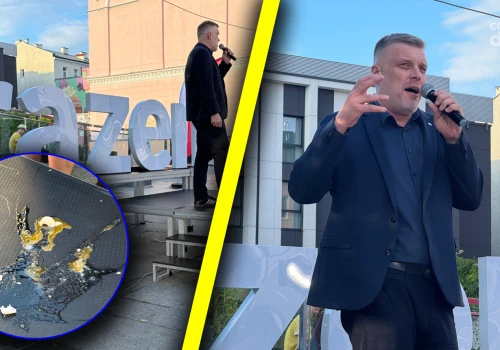 Adrian Zandberg w Radomiu: w stronę posła poleciały jajka…