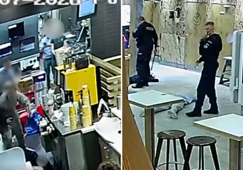 Atak na policjantów na Pomorzu. Pod lokalem McDonald's zaroiło się od radiowozów