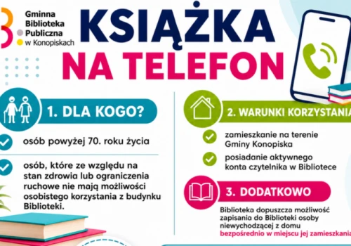 Biblioteka w Konopiskach dostarczy książki do domu. Nowa usługa ruszy w sierpniu