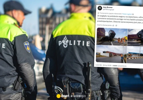 Zaskakujący wypadek w Holandii. Polski TIR wjechał pod pociąg, kabina zawisła w powietrzu