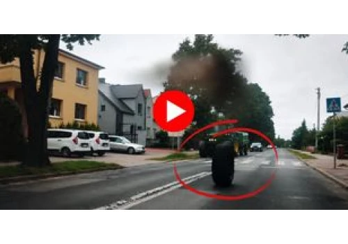 Niebezpieczna sytuacja na jednej z ulic Gostynia. Nikt nie wiedział, co się wydarzy.