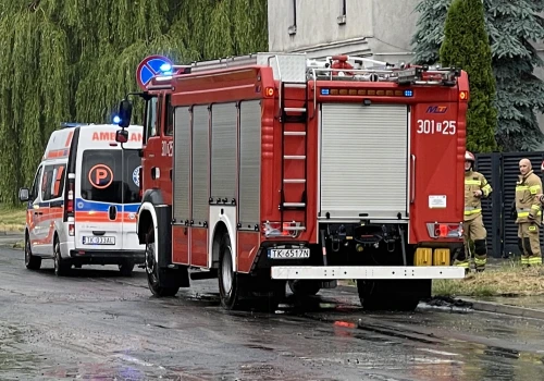 Auto w rzece. Strażacy w akcji