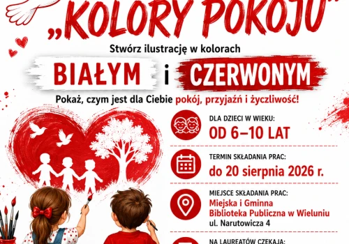 Konkurs plastyczny „Kolory Pokoju” – wieluńska biblioteka zaprasza do udziału