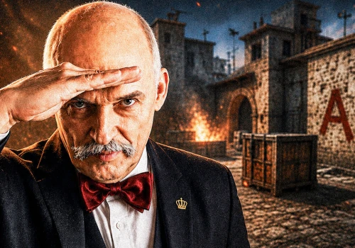 Polityk Janusz Korwin-Mikke zagra na żywo w CS-a. Chce pokazać, że wiek nie wpłynął na jego refleks