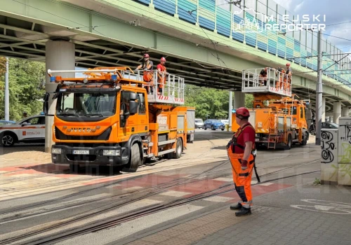 Zerwana sieć tramwajowa na Pradze-Północ. Tramwaje nie kursowały