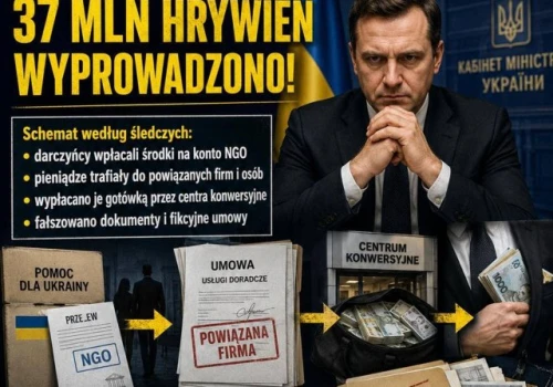 Członek ukraińskiego rządu okradał pomoc zagraniczną dla własnego kraju. Wyprowadzono ponad 37 milionów hrywien!