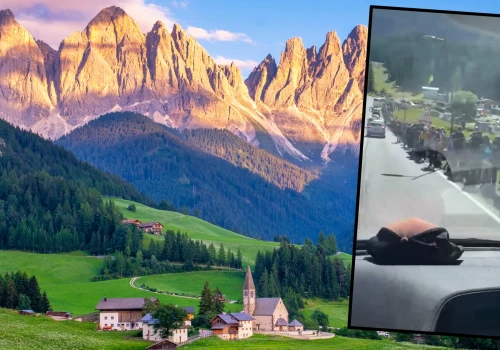 Chaos w Dolomitach. Turyści ustawiają się w kilometrowych kolejkach do jednego punktu