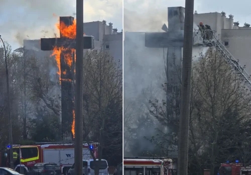 Wiadomo od czego zapalił się Krzyż Papieski na Mokotowie. Prokuratura opublikowała oficjalny komunikat w tej sprawie