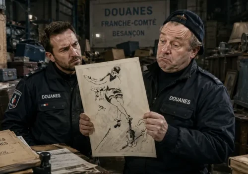 A tam w kącie co za bazgroły? Chagall? Nie znam