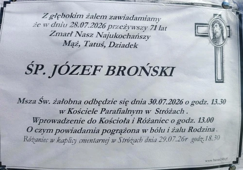 Zmarł Józef Broński. Był pracownikiem miasta i gminy Grybów!