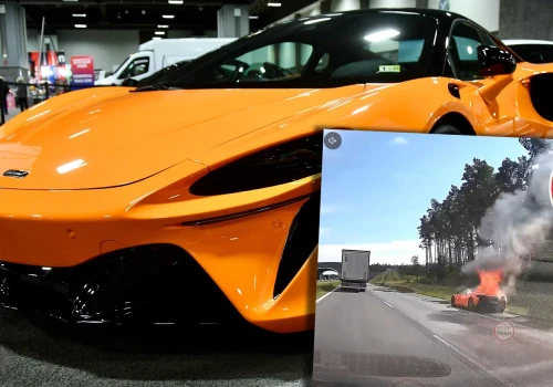 McLaren Artura spłonął na S5. Auto jest warte ponad milion zł
