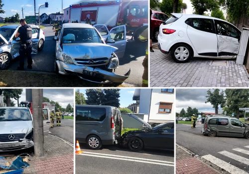 Seria zdarzeń drogowych na terenie powiatu grodziskiego