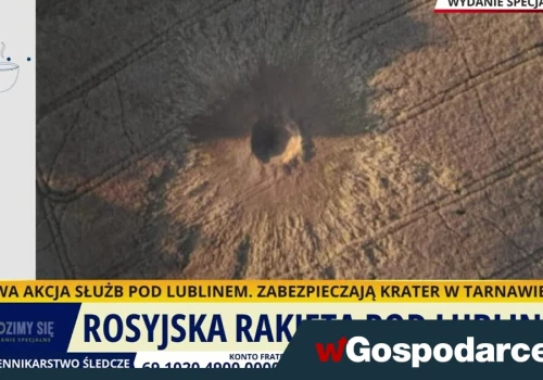 Rosyjska rakieta spadła pod Biłgorajem! Krater o średnicy 10 m
