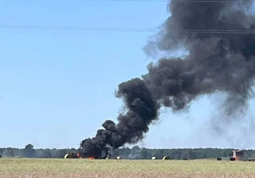Z ostatniej chwili! Groźny pożar pod Ciechanowem. Duże straty